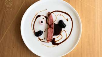 Menu auf der Terasse